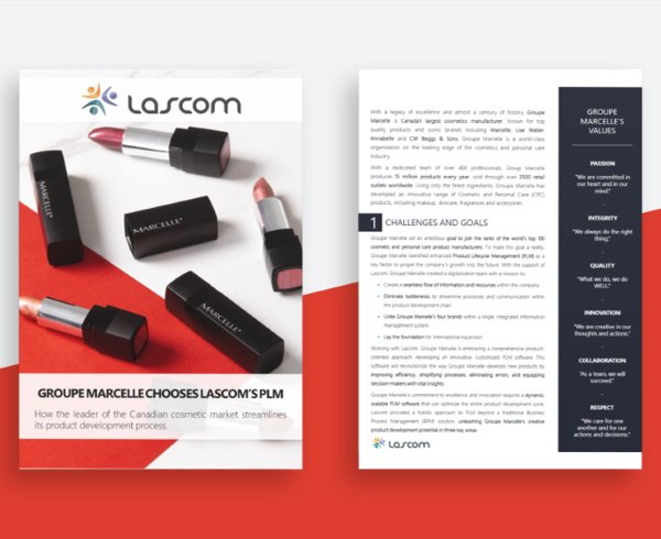 Lascom's cosmetic PLM solution at Groupe Marcelle